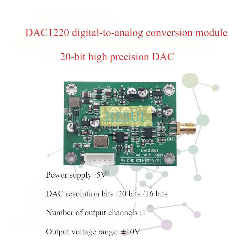 DAC1220 digital to analog conversion data acquisition module 20 bits DAC16 bits