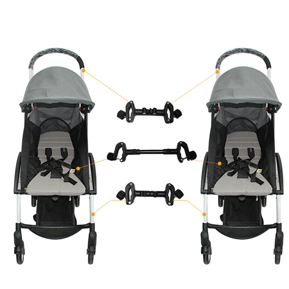 

3Pcs Twin Baby Stroller Connector Adjustable Double Stroller Adapter for Two Infants Outdoor Use Sturdy Anti-Rust Design