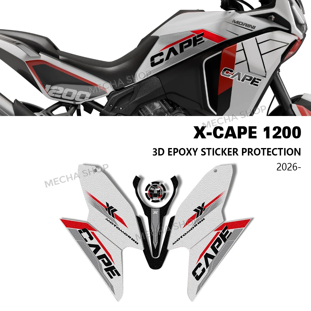 x cape 1200 stickers For Moto Morini X-Cape 1200 Accessories Sticker Frosted Fuel Tank Pad Knee Grip Traction Protection Decal