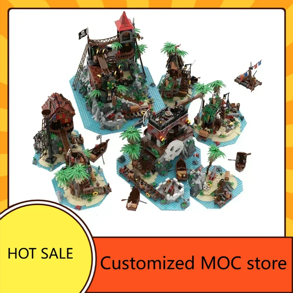 

6610 шт. MOC Пираты Remake Bundle 6in1 HolidayPuzzle DIYA сборочная архитектура праздничная игрушка на день рождения Рождественский подарок для детей возраст