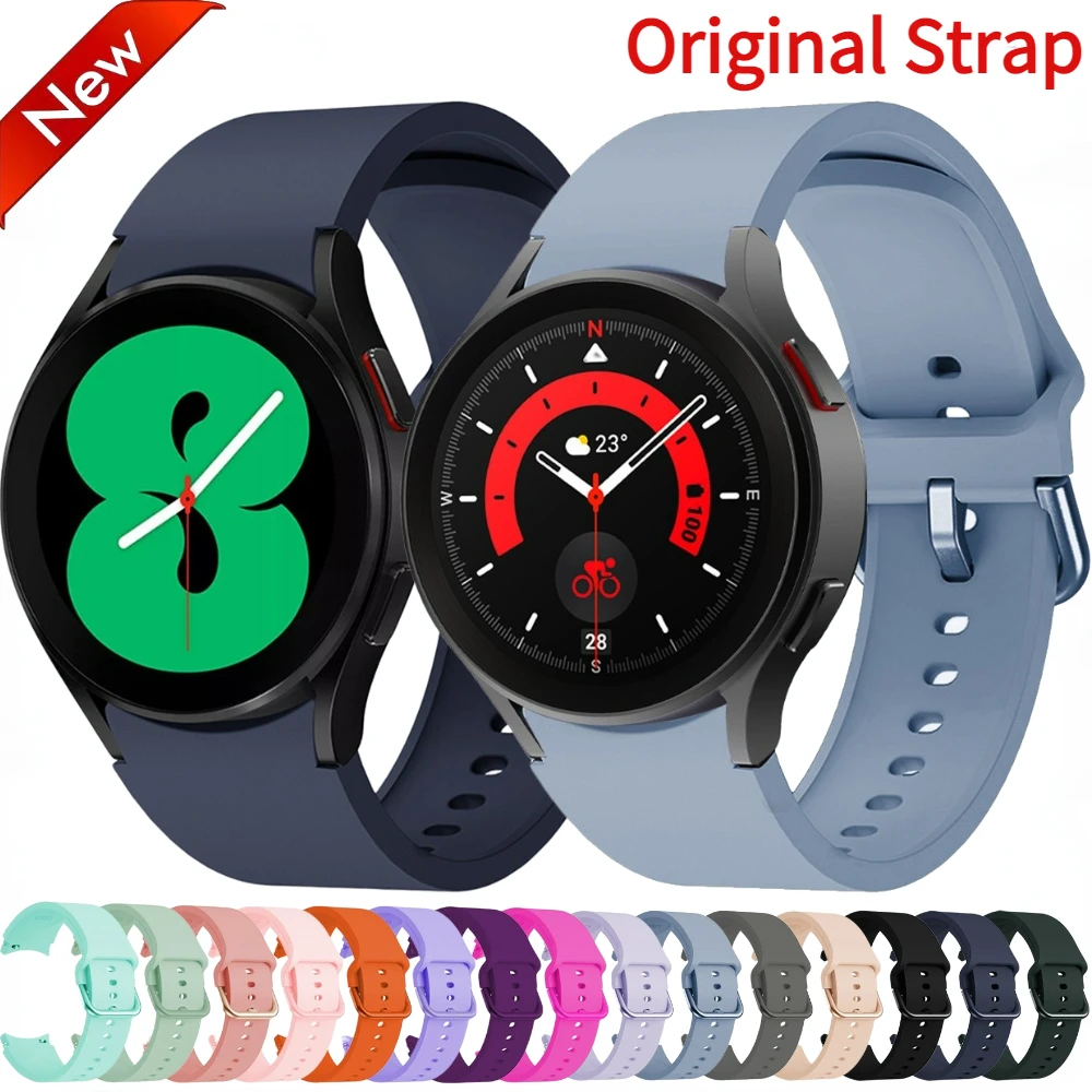 

20mm Silicone Strap for Samsung Galaxy Watch 7 6 5 4 44mm 40mm/Watch 5pro 45mm Wristband for Samsung Watch 6 4 Classic 47mm 43mm