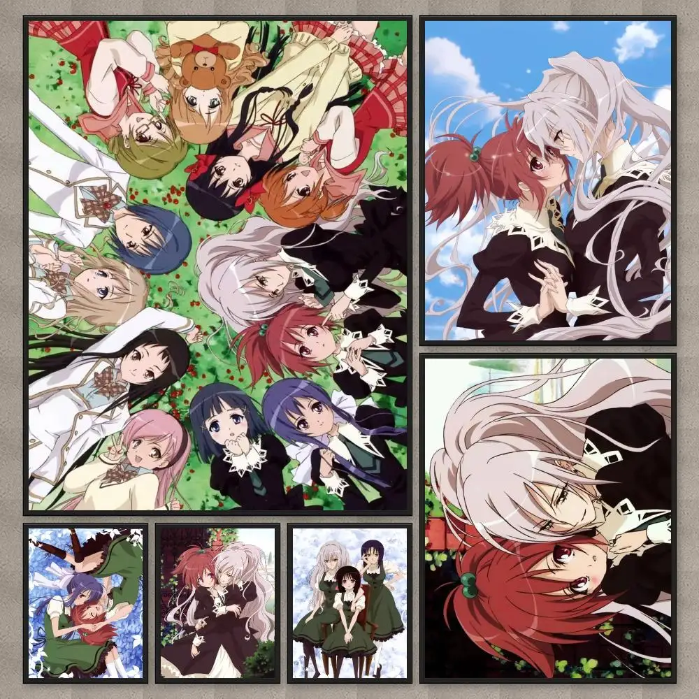 Anime S-Strawberry Panic Poster Waterproof Sticky Wall Art Print For Bedroom Living Room Hallway Bar Home Decor