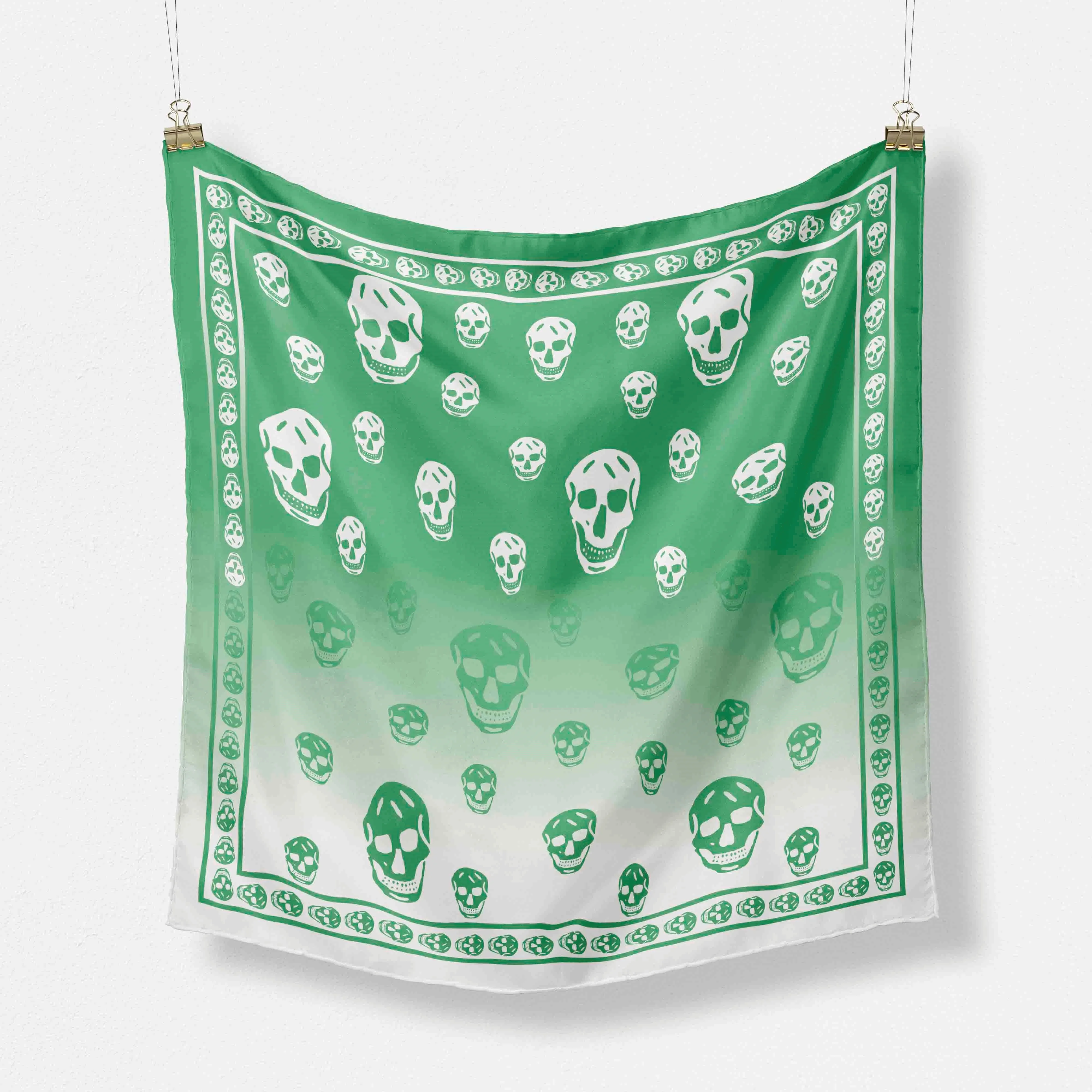 

70cm Newest Designer 2025 Chiffon Print Women Scarves Skull Cotton Shawl Soft Beach Towel Scarf Wraps Summer Light Scarf