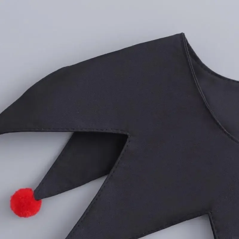 Courtstyle Clown Finto Colletto Pompon a Punta Design Colletto Rimovibile per Donne Cocktail Party Occasioni Fomali