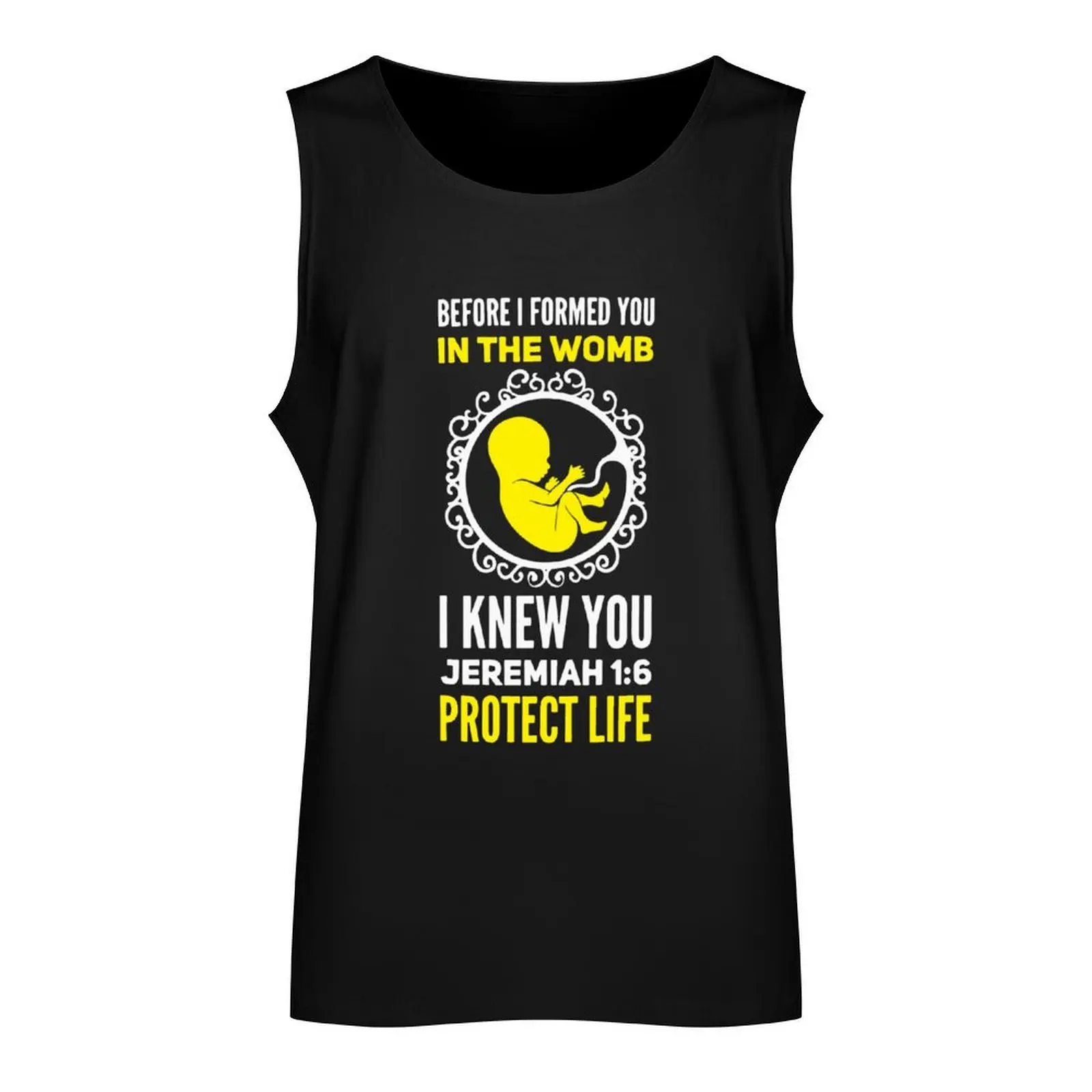 Protect-Life Jeremiah 1:5 - Before I Formed You Tank Top gym clothes men training weight vest t-shirts man