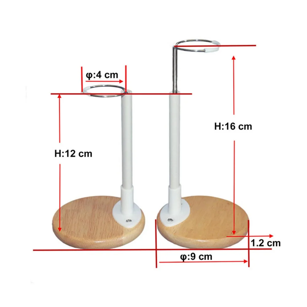 New Adjustable Doll Stands Plastic Support Figure Models Doll Doll Display Holder Wooden Base Supporting Rack Organizer Bracket