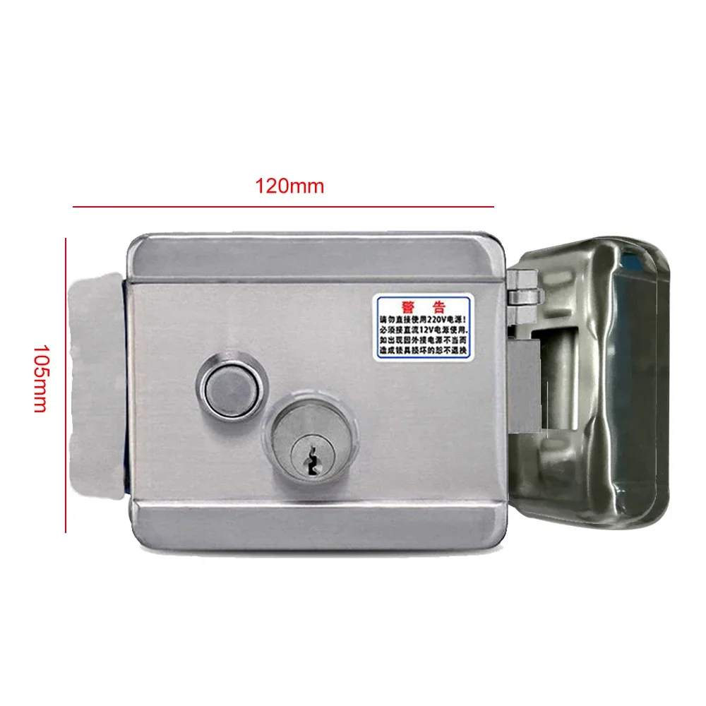 AnjielaSmart Stainless Steel Electronic Control Lock Electric Gate Door Lock support Video Doorphone Intercom System