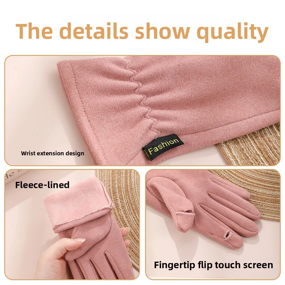 

New Winter Gloves Touchable Screen Warm Touch Screen Gloves Windproof Flip Finger Skiing Gloves Autumn and Winter