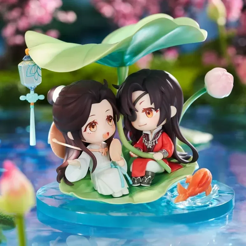 

Genuine Tian Guan Ci Fu Xielain Huacheng Figure Model Doll Figurine Heaven Official Blessing Lotus Leaf Decor Toy Gift