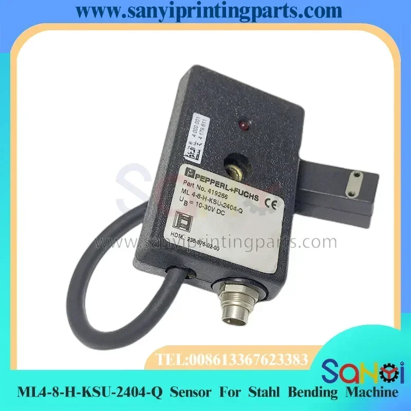 1 peça de sensor original ML4-8-H-KSU-2404-Q de 5 pinos para máquina de impressão, para máquina de dobrar Stahl, em substituição ao ML 4-8H-KSU-2404-Q