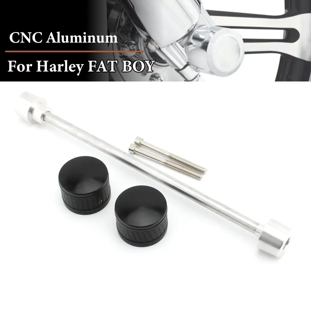 Front Fork Axle Crash Slider Cover Wheel Falling Protector For Harley FAT BOY Street Bob Low Rider/S SOFTAIL STANDARD