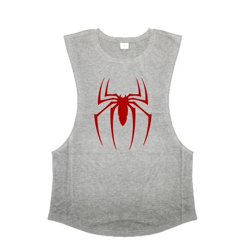 Muscleguys Sommer-Jogging-Tanktops aus Baumwolle, atmungsaktiv, für Herren, Fitness, Muskel, ärmellos, Unterhemd, Gym, Bodybuilding, Freizeit-Shirts