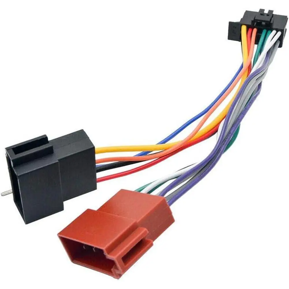 

Fit for various car brands and models Plastic , Metal Car Wiring Harnesses 16 Pin Stereo Radio Adapter Plug Lead Connector