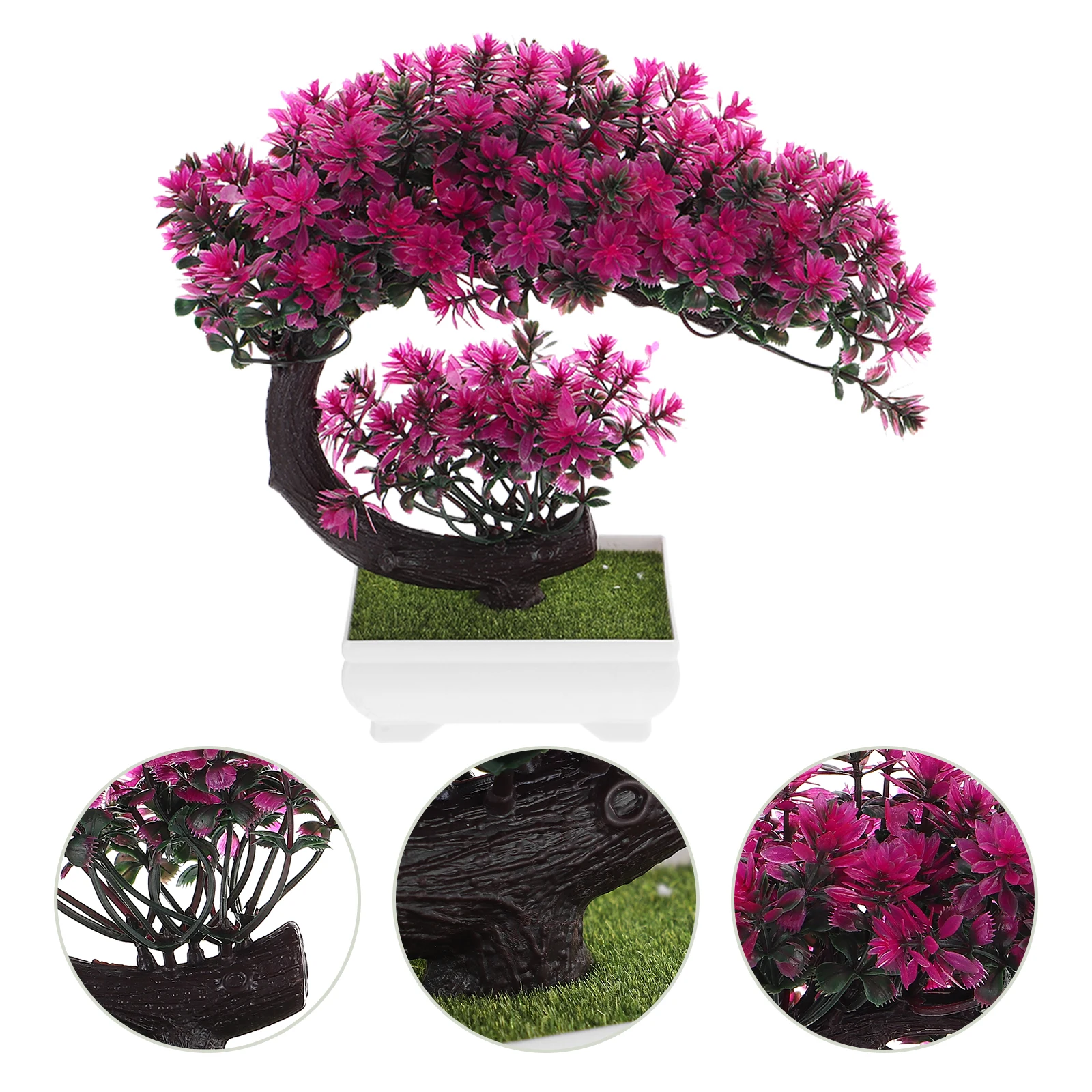 

Fake Artificial Green Potted Plant Plants Indoor Miniature Bonsai Household Decor Plastic Office