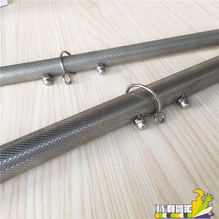 A Resistant Stainless Steel Parrot Stand Pole With Frosted Surface For Claw And Tooth Grinding