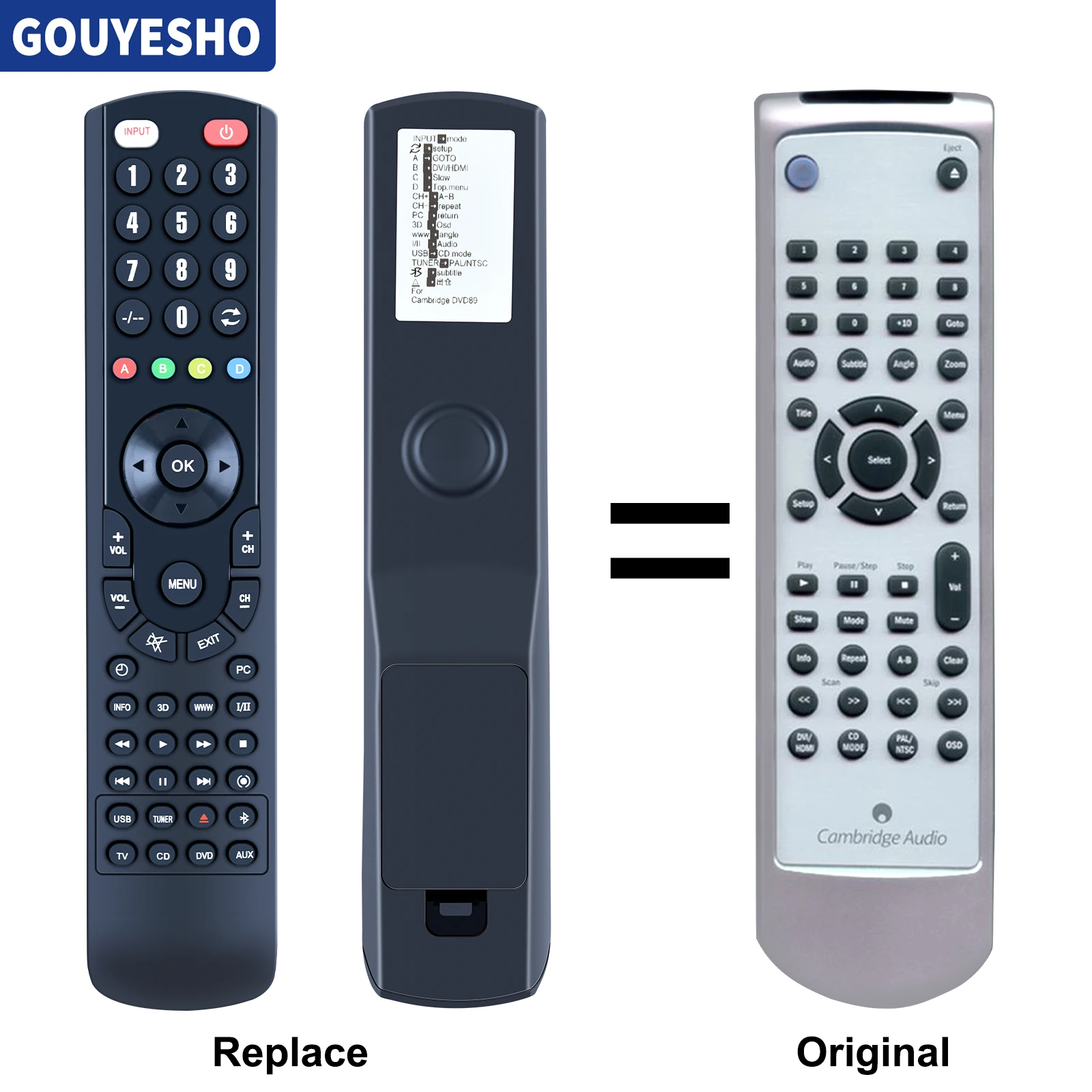 

New Replacement Remote Control For Cambridge Audio DVD RC-DVD89 DVD89 RC-DVD86 DVD98 DVD99