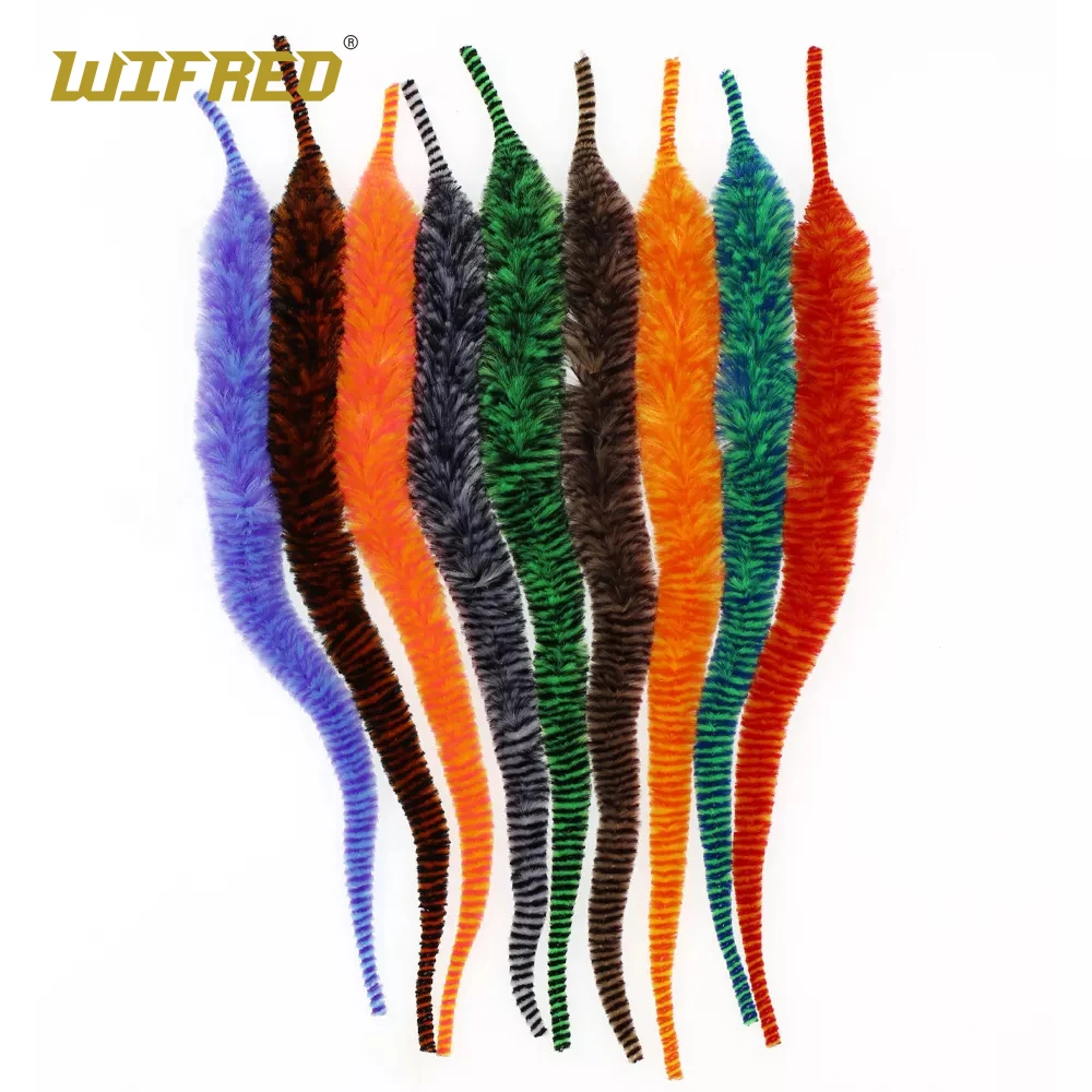 Wifreo Fly Tying Mangum Dragon Tails Pike Muskie Steelhead Saltwater Baitfish Fly Snake Wiggle Tail Material Chenille Soft Worms