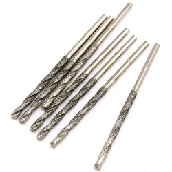 10PCS Diamond Coated Spiral Drill Bits High Speed Steel Twist Drill Bits Set Power Tools Drilling Tool For Glass Jewelry Agate