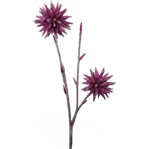 Star Decor Purple 2'li Gold Thorn Flower