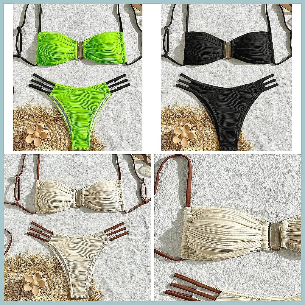 

Сексуальный бразильский комплект бикини 2026: женский купальник пуш-ап для пляжа