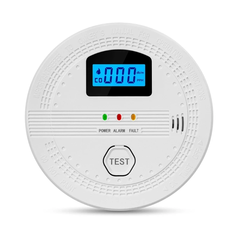 High Precisions Carbon Monoxide Detectors Indoor Air Quality Monitors Advanced CO Alarm Monitors ABS for Home Safe