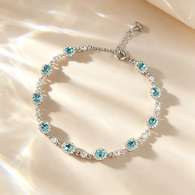 

Apaison Women's Lab Grown Diamonds Tennis Bracelet - Wedding Engagement Anniversary 925 Sterling Silver Adjustable Jewelry Gift