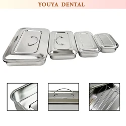 Dental Stainless Steel Advanced Disinfection Tray With Lid Disinfection Container For Dental Surgery Container Storage Boxs