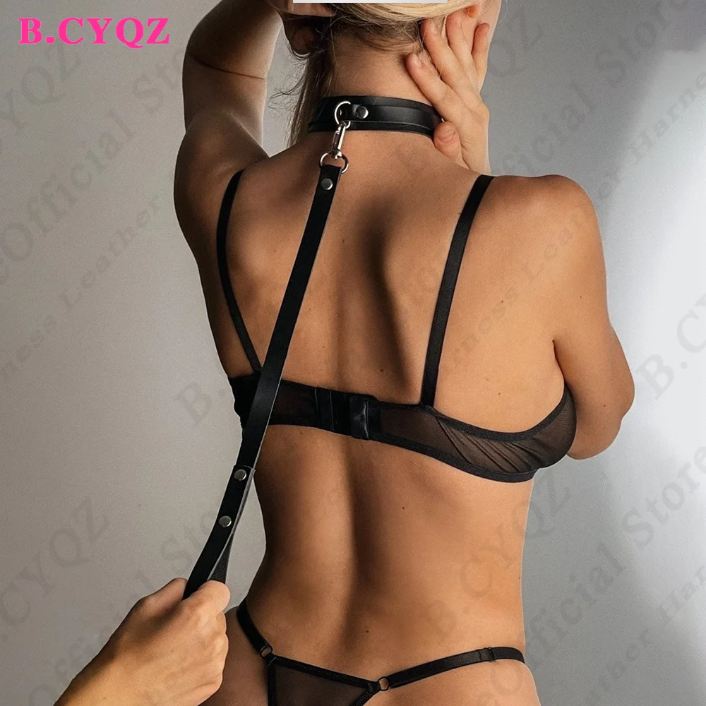 B.CYQZ Slave Collar Chain Toys Collar Sexy ​lingerie Accessories Women Choker Necklace Bondage Traction Bracelet Couple Game