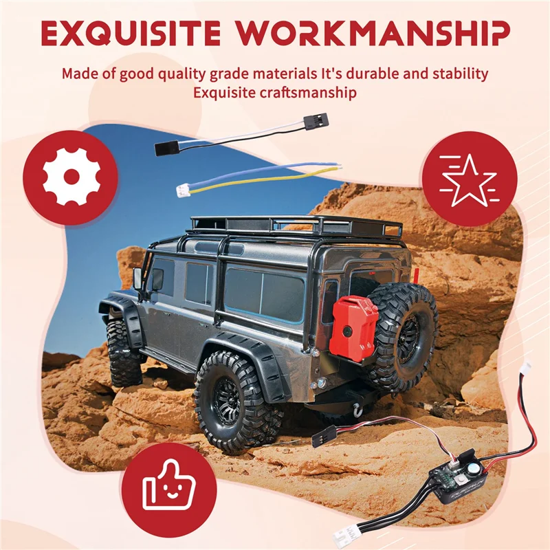 

AT82-HOBBYWING Quicrun WP Mini24 25A ESC для 1/18 1/24 RC модель автомобиля на гусеничном ходу