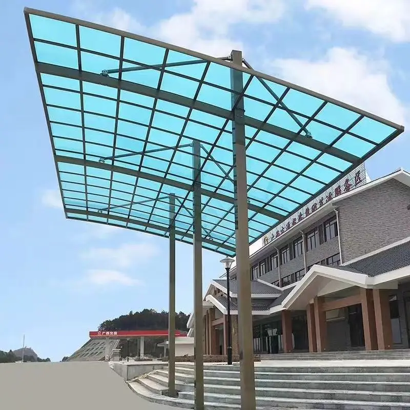 Easy To Install Carport Anti Rust Treatment Aluminum Frame Rainproof Material Car Parking Outdoor Independent Car Shelter