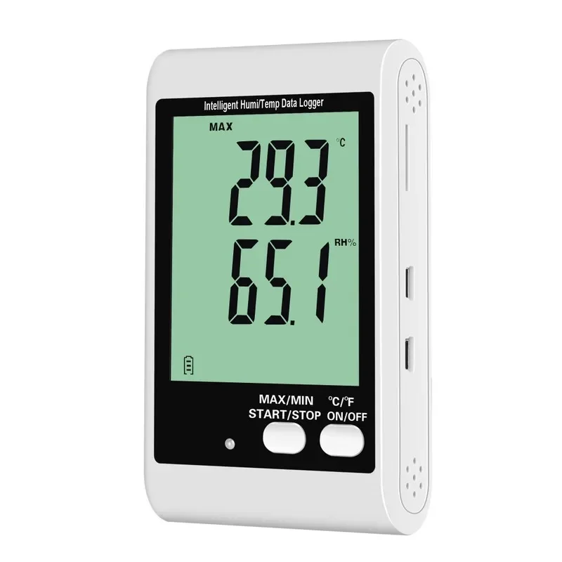 Temperature and Humidity Recorder DWL-10/11/20E/21E LCD Display Stainless Steel Ambient Temperature & Hygrometer for Instrument