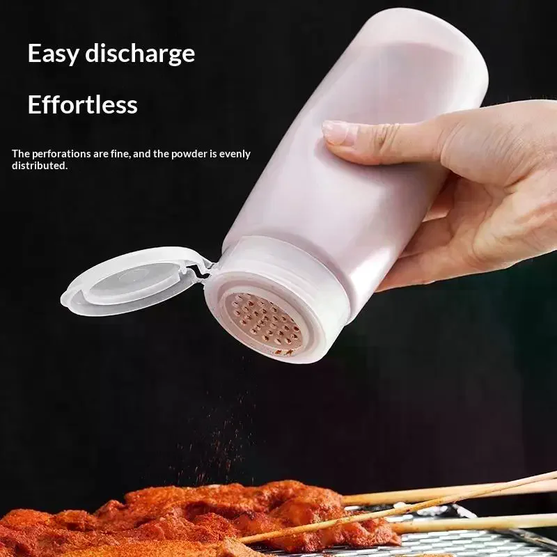 400 600ml Clear Plastic Spice Jar With Shaker Lid Kitchen Seasoning Container For Outdoor BBQ Cooking