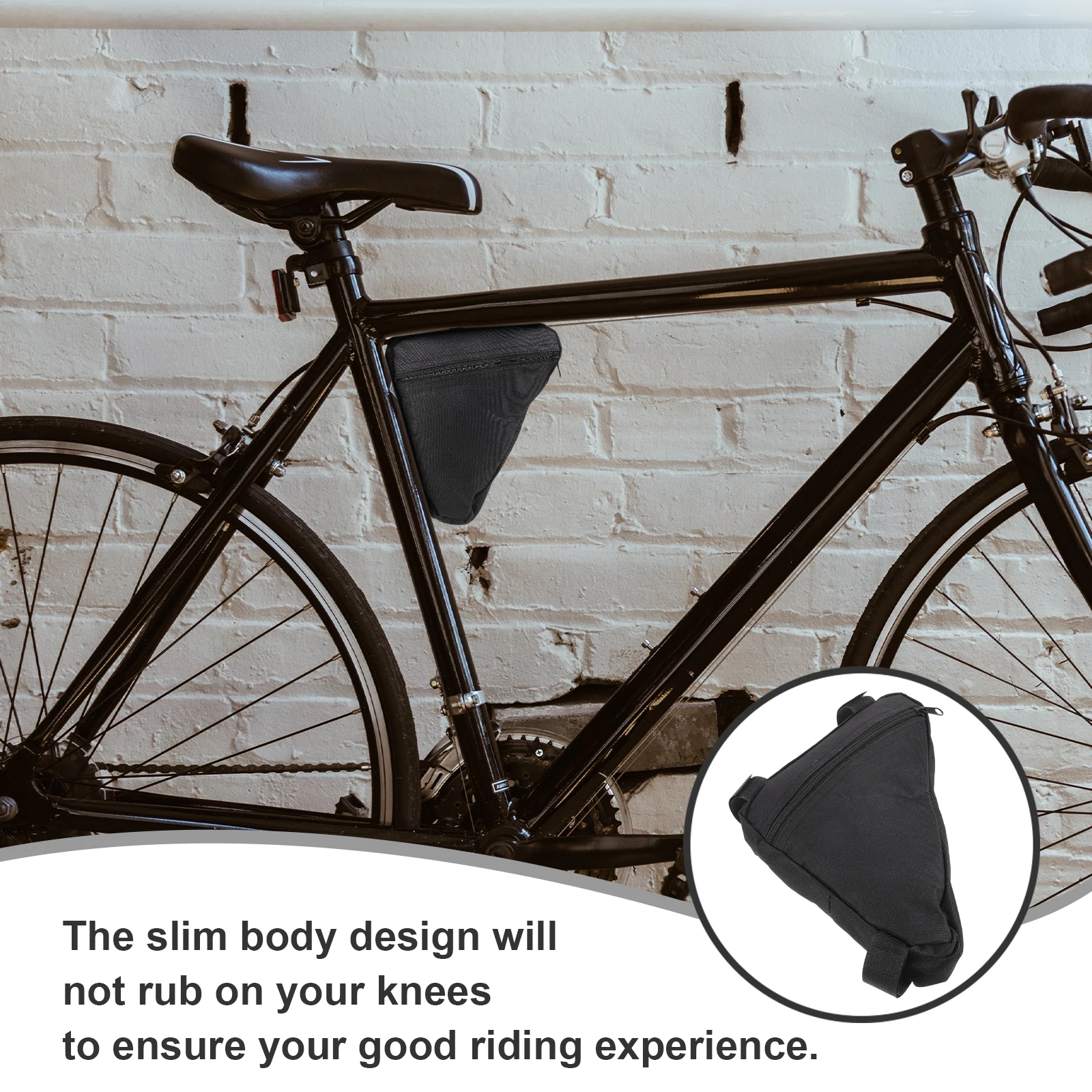 

1Pcs Front Beam Bag Large Storage Bike Frame Bag Waterproof Cycling Pouch Quick Installation for Mountain Road Bikes