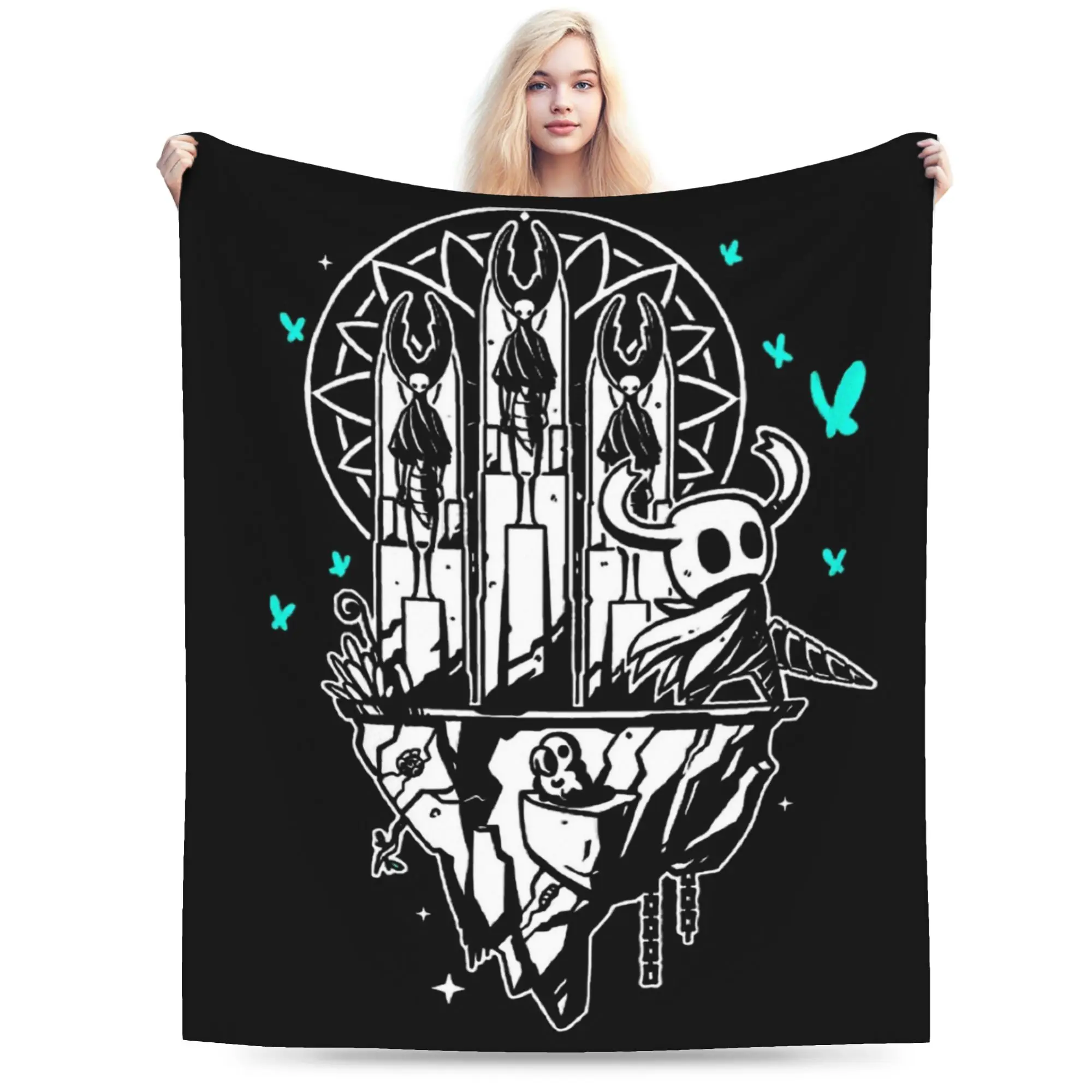 The Underground Bug Kingdom Hollow Knight Blanket Fleece  Winter   Warm Throw Blanket for Bedding Bedroom Plush Thin Quilt