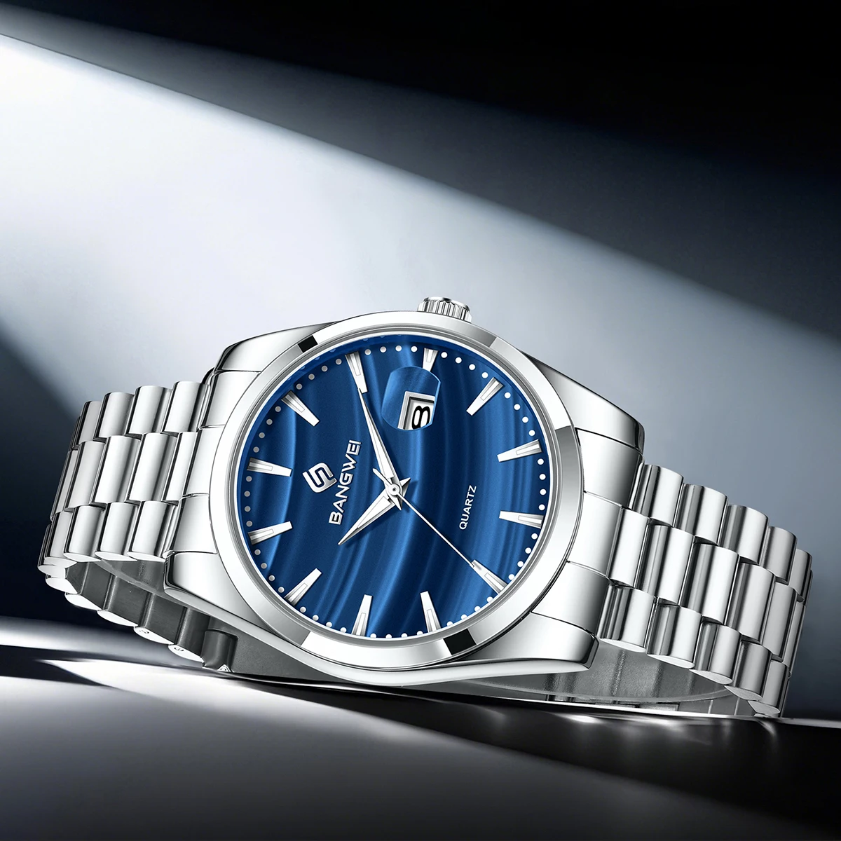 LIGE, nueva moda, Reloj de pulsera de cuarzo para hombre, Reloj de pulsera de Color resistente al agua con fecha luminosa y semana, Reloj de acero inoxidable para hombre, Reloj masculino