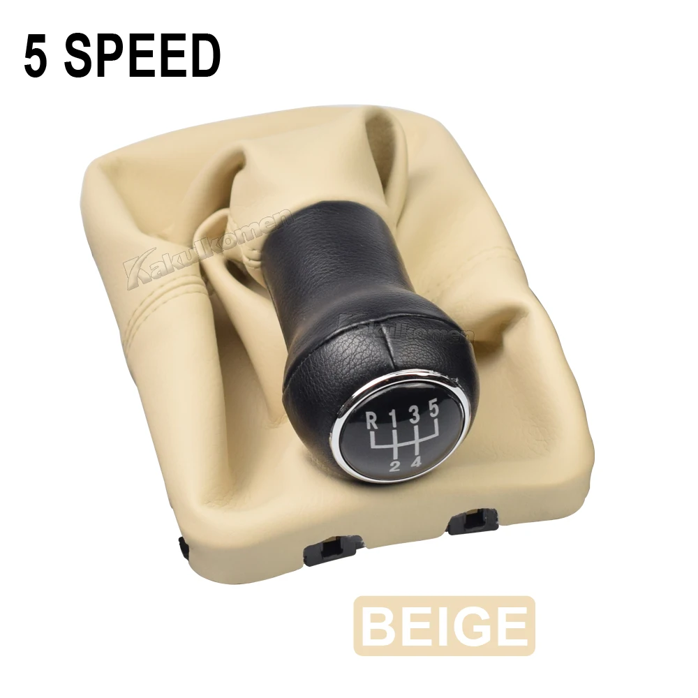 For VW Beetle 1998 1999 2000 2001 2002 2003 2004 2005 2006 2007 2008 2009 2010 New 5 Speed Gear Stick Shift Knob Leather boot view 3