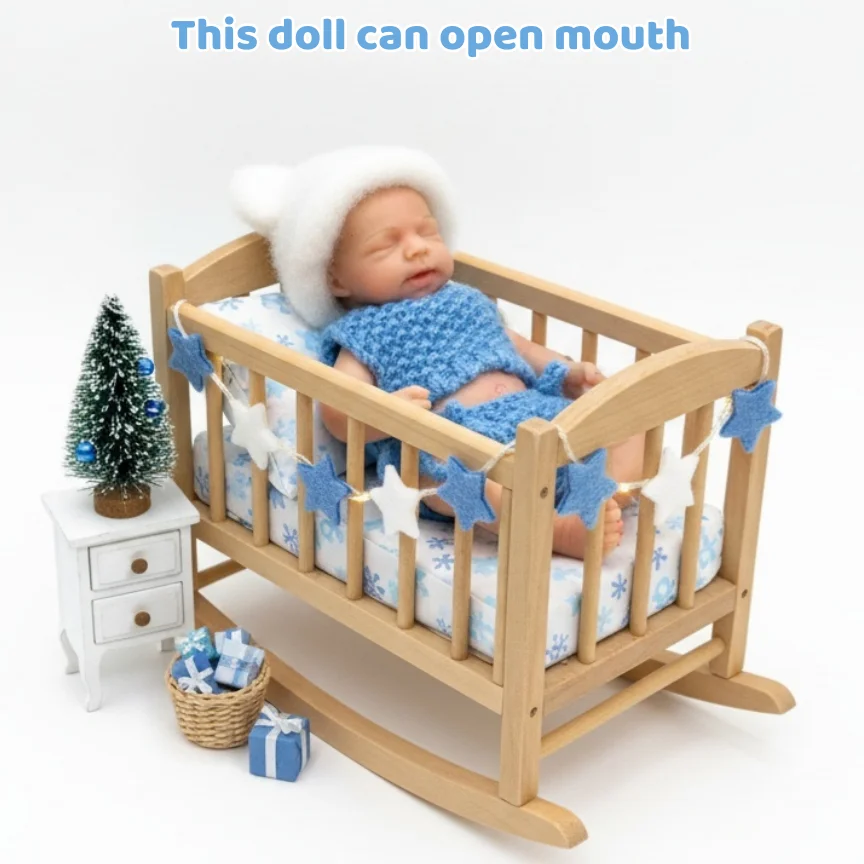 6Inch/15CM Waterproof Mini Full Body Silicone Bebe Reborn Girls Doll Cute Newborn Bebe Dolls Handmade Lifelike Real Reborn Doll