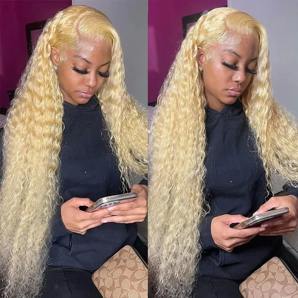 

Blonde Wig 613 Frontal Wig Human Hair Brazilian 13x6 Hd Deep Wave Wigs For Women 13x4 Water Wave Curly Lace Front Wig