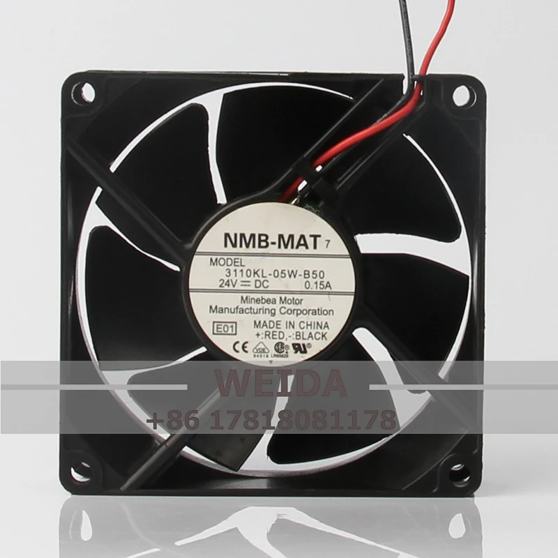 3110KL-05W-B50 Case Cooling Fan for NMB DC24V 0.15A EC AC 80X80X25MM 8CM 8025 Ball Converter Axial Flow Centrifugal Ventilation