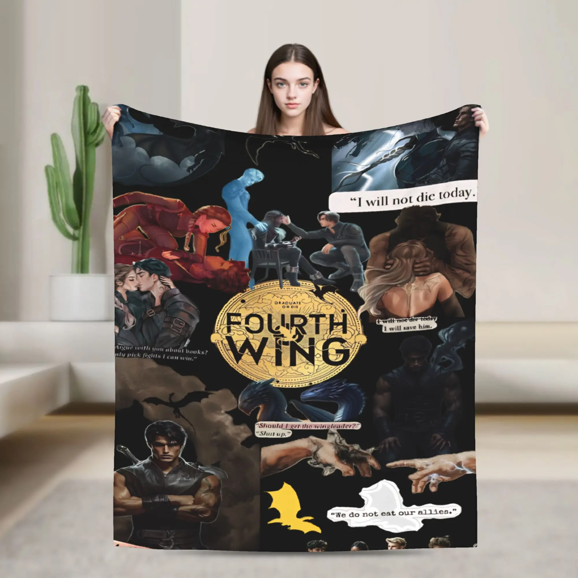 Stylish F-Fourth W-Wing Dragon Blankets Super Soft Flannel  Relax Throw Blanket Machine Washable