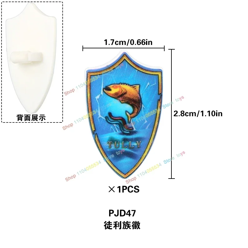 Zubehör Schild Flagge Waffen Ritter Mittelalterliche Bausteine Actionfiguren Spielzeug für Kinder Geschenke PJD46-54