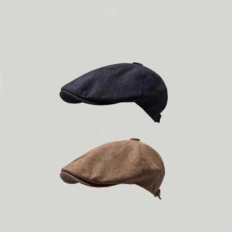 

New Retro Linen Beret Forward Hat British Men's And Women's Fashion Travel Quality Versatile And Comfortable Detective Beret Hat