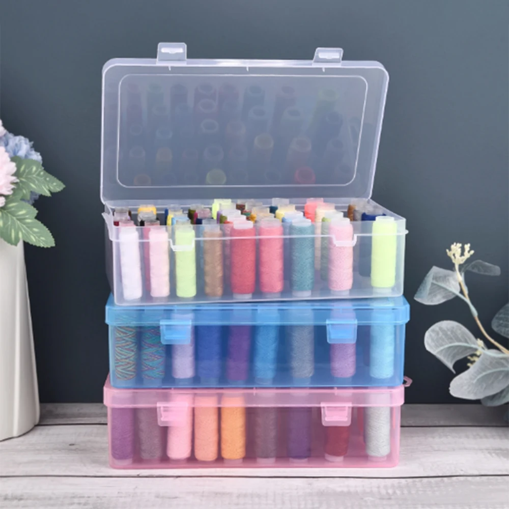 42 Axis Needle and Thread Box Household Storage Box Multi Functional Transparent Needle and Thread Set Thread Box Sorting