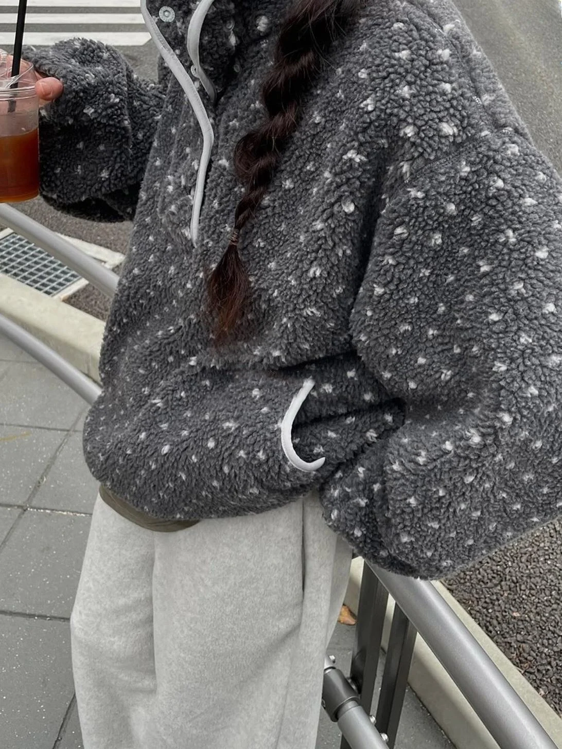 

Женская толстовка Smoid в винтажном стиле с точечным узором, теплая, повседневная, свободного кроя, с открытым воротом, в уличном стиле, с длинными рукавами, стандартного кроя