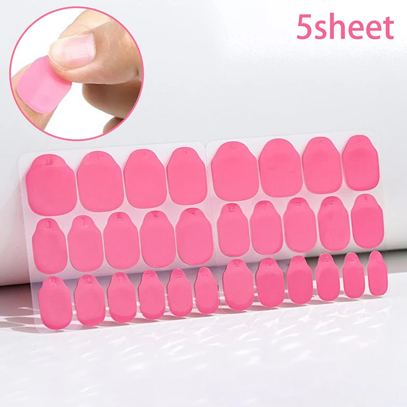 5 Sheets Double Sided Glue Nail Sticker Adhesive Tabs Waterproof Breathable Fake Nail Glue Stickers Jelly False Nails Tips