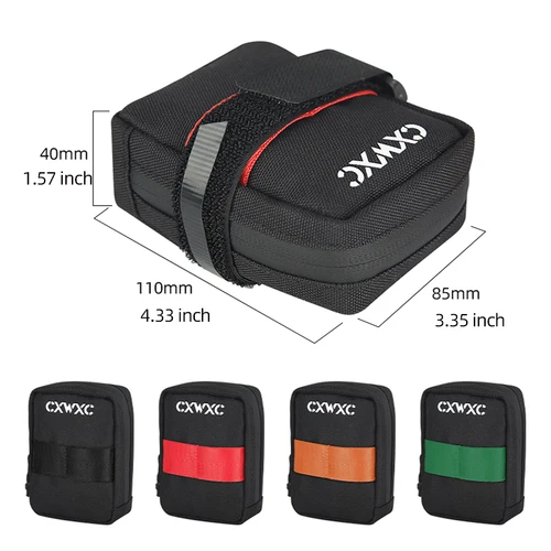 Imagen 2 del producto CXWXC Mini bolsa para SILLÍN de bicicleta, 0,35l, ligera, pequeña, portátil, multifunción, bolsas de mano, bolsa de ciclismo, accesorios para bicicleta