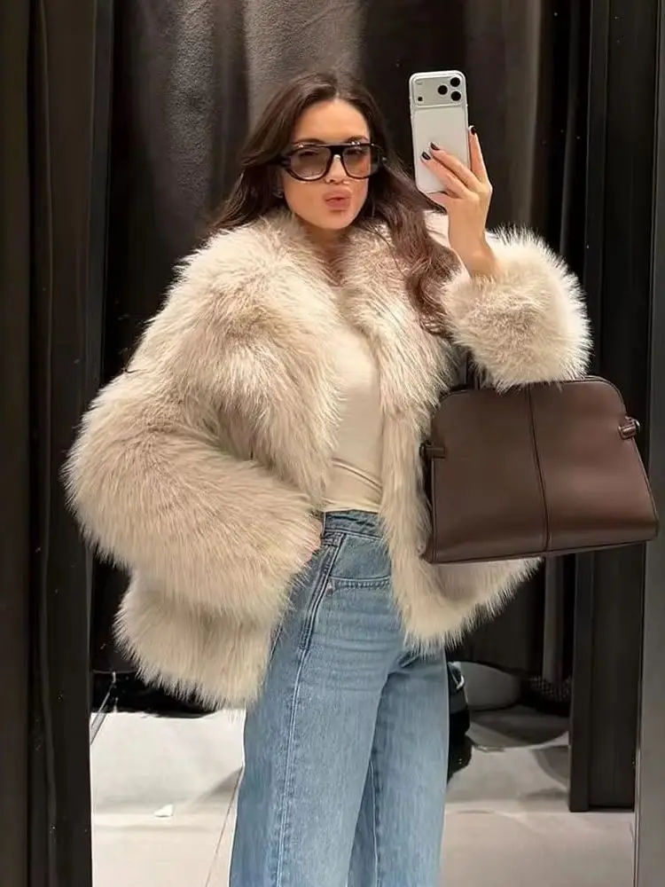 HH أنثى الشتاء أنيقة فضفاضة بدوره إلى أسفل طوق المعاطف الدافئة الصلبة طويلة الأكمام جيوب المرأة موضة جديدة معاطف قصيرة 3 اللون #3