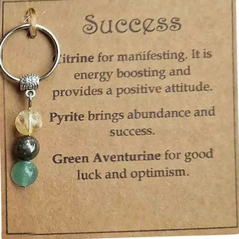 Healing Gemstone Keychain, Key Chain, For a New Future, Courage, Protection, Self-Love, Crystal Gift
