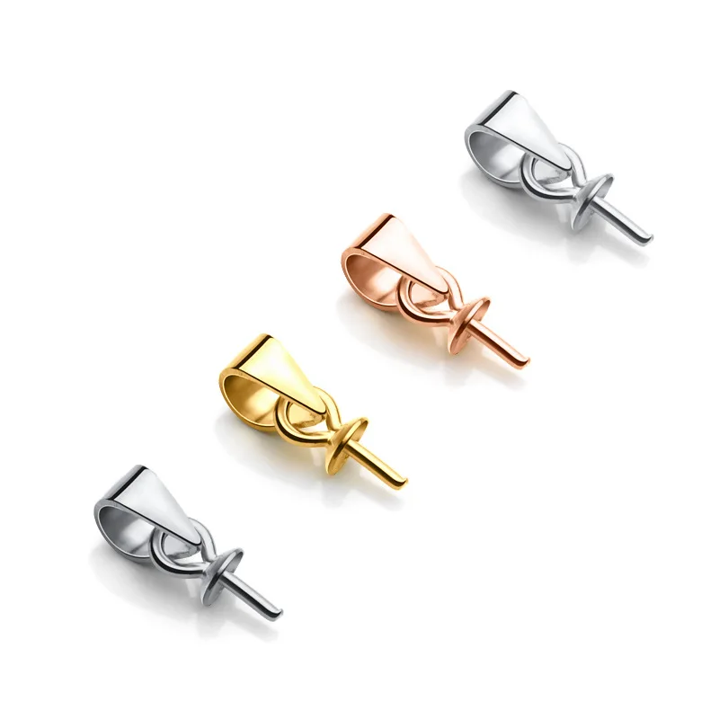 

2pcs 100% 925 Sterling Silver Beads Pendant Connector Bail Caps Dia 3mm Necklace End Cap Clasps DIY Jewelry Making Accessories