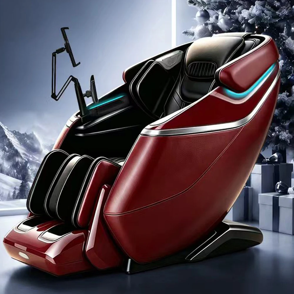 OEM ODM Modern 3D Zero Gravity Stretching Intelligent Voice Control PU Leather Massage Chair Full Body with Foot Massage